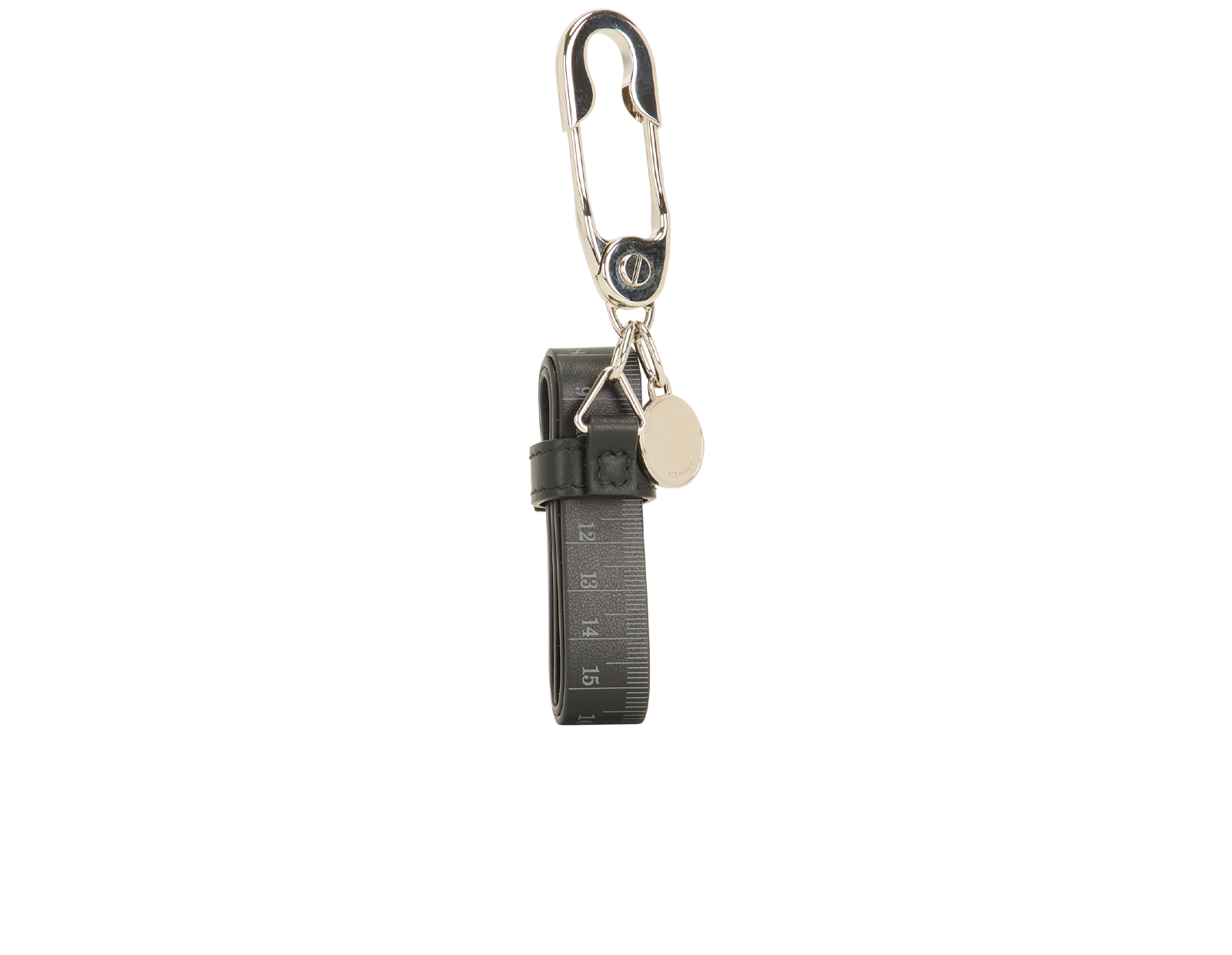 Christian Dior Tape Measure Keychain, &pound;250, Accessories, Black, Brass/Leather, Back view